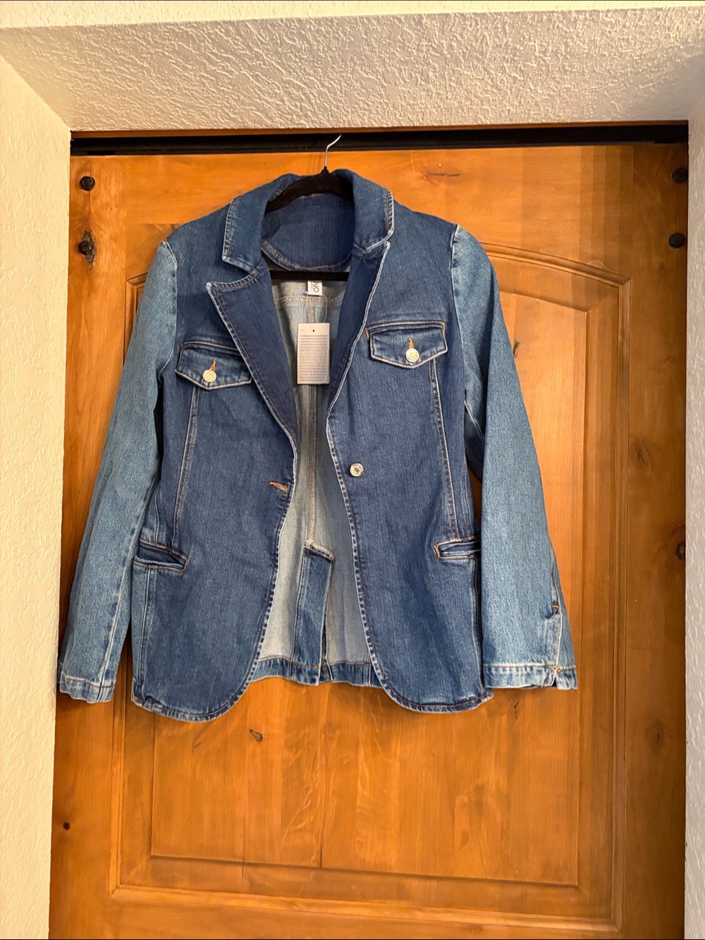 Liu Jo Two-Tone Blue Denim Blazer
